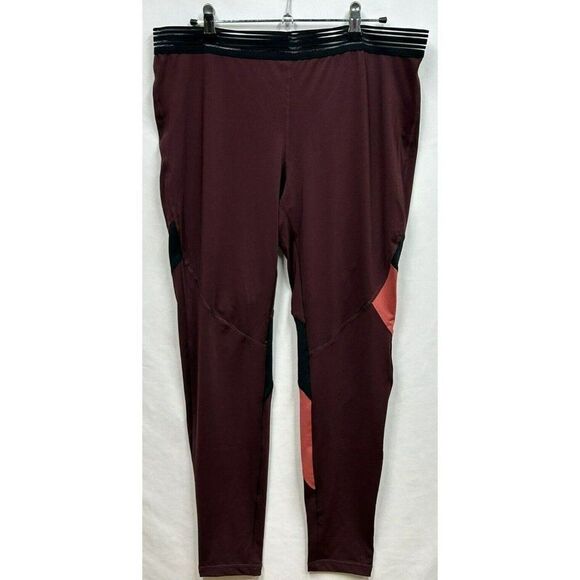New Crivit Burgundy Leggings Stretch Workout Athletic Running‎ Outdoors - Picture 1 of 9